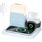 7-in-1 Wireless Alarm Clock Charging Station