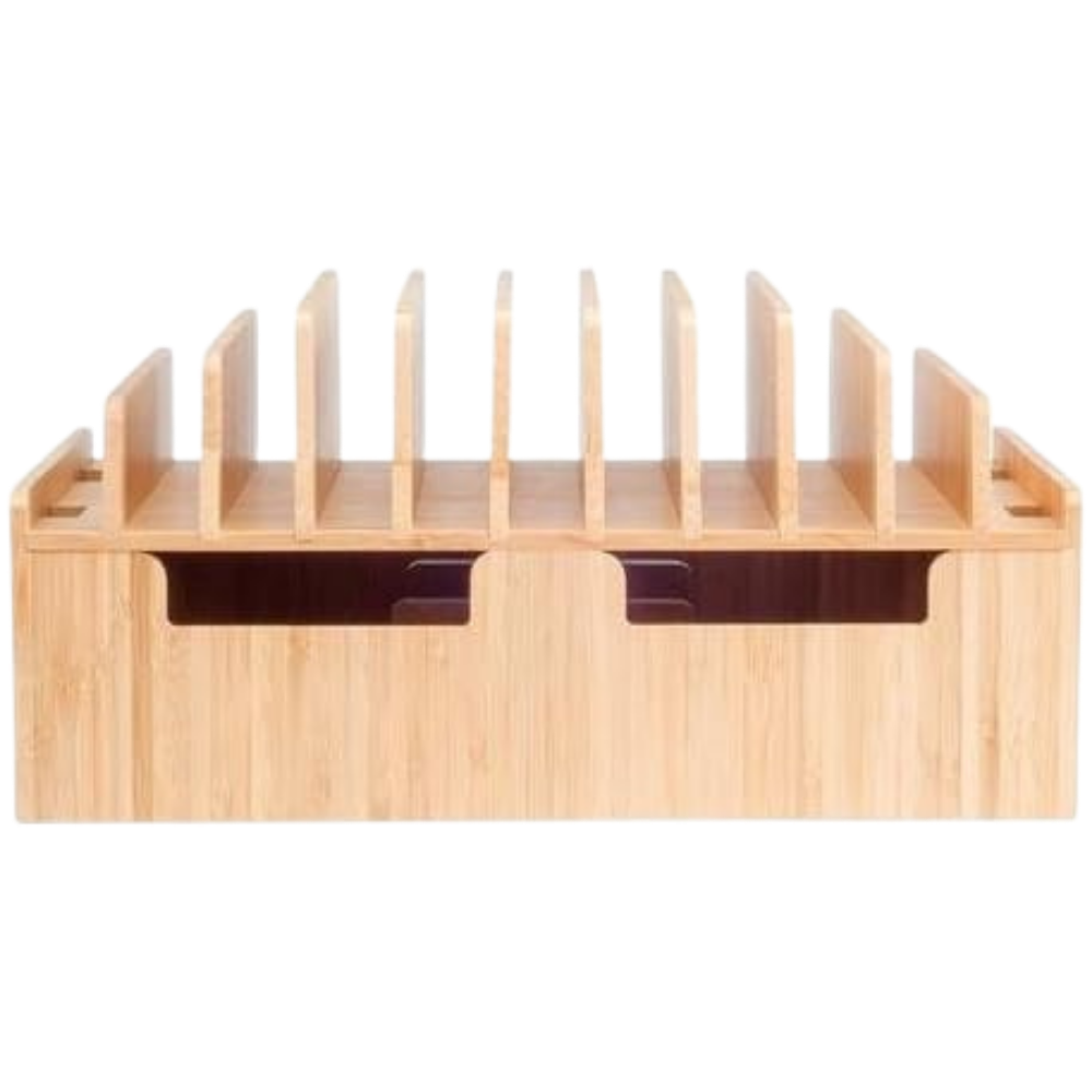 WNG-4127-Bamboo-10-Port-Charging-Station-&-Organizer-3 Bamboo 10 Port Charging Station & Docking Organizer