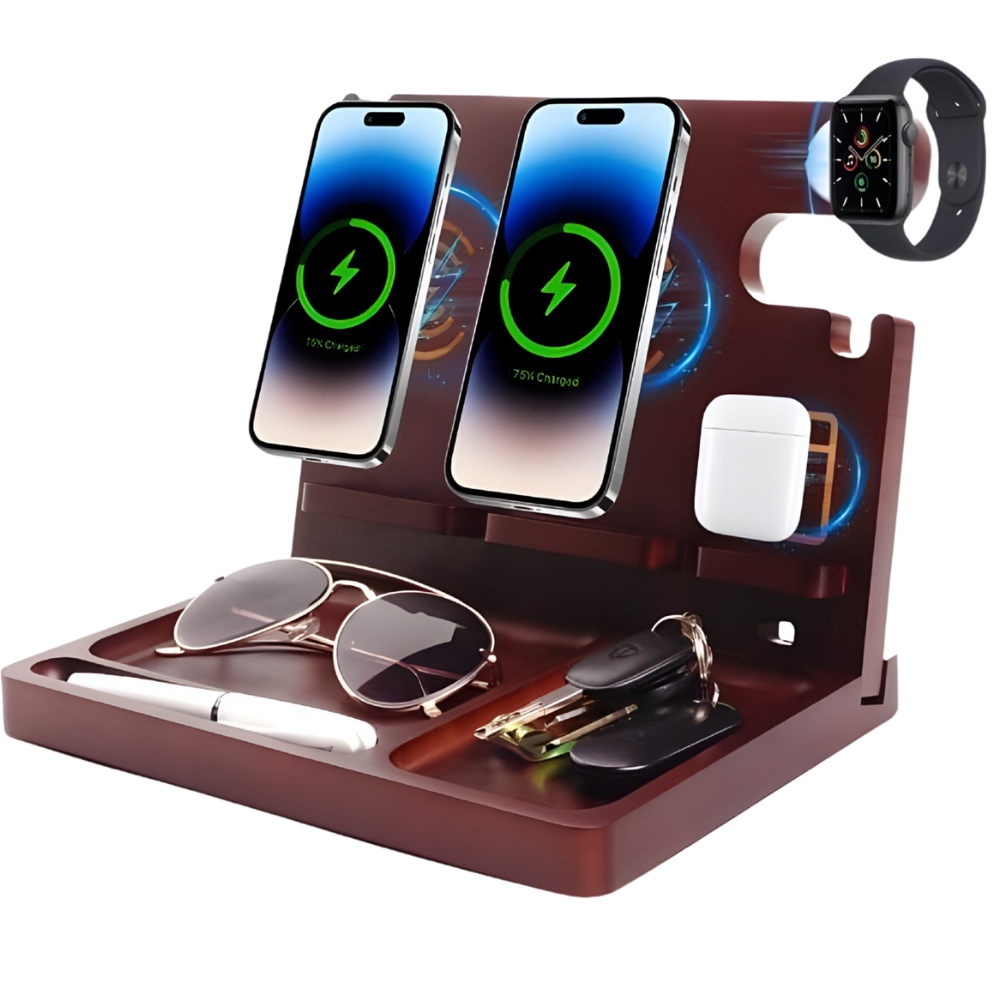 WNG-4131-Nightstand-Organizer-4 Nightstand Organizer with Dual Phone Wireless Charging Station