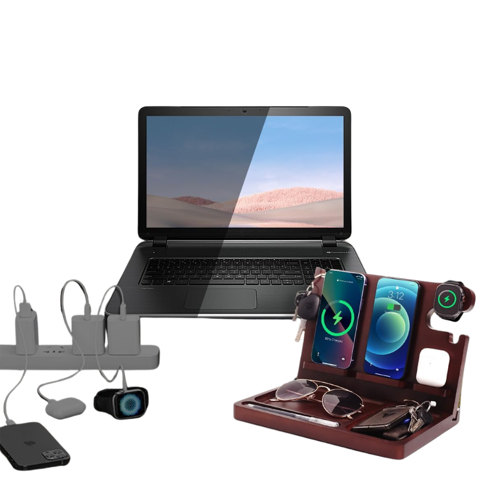 WNG-4131-Nightstand-Organizer-5 Nightstand Organizer with Dual Phone Wireless Charging Station