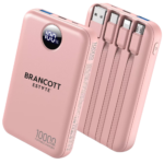 10000mAh Power Bank with 4 Built-in Cables