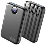 10000mAh Power Bank with 4 Built-in Cables