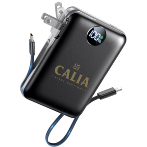 10000mAh Power Bank with Built in Cables & Wall Plug