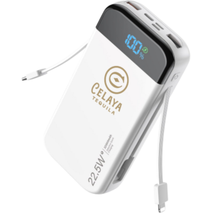 32000mAh Power Bank with Built-in Cables