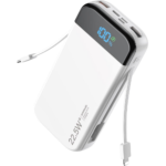 32000mAh Power Bank with Built-in Cables