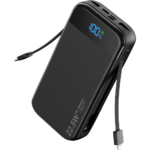 32000mAh Power Bank with Built-in Cables