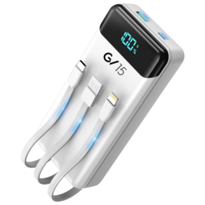40000mAh Power Bank with Built-in Cable Battery Pack