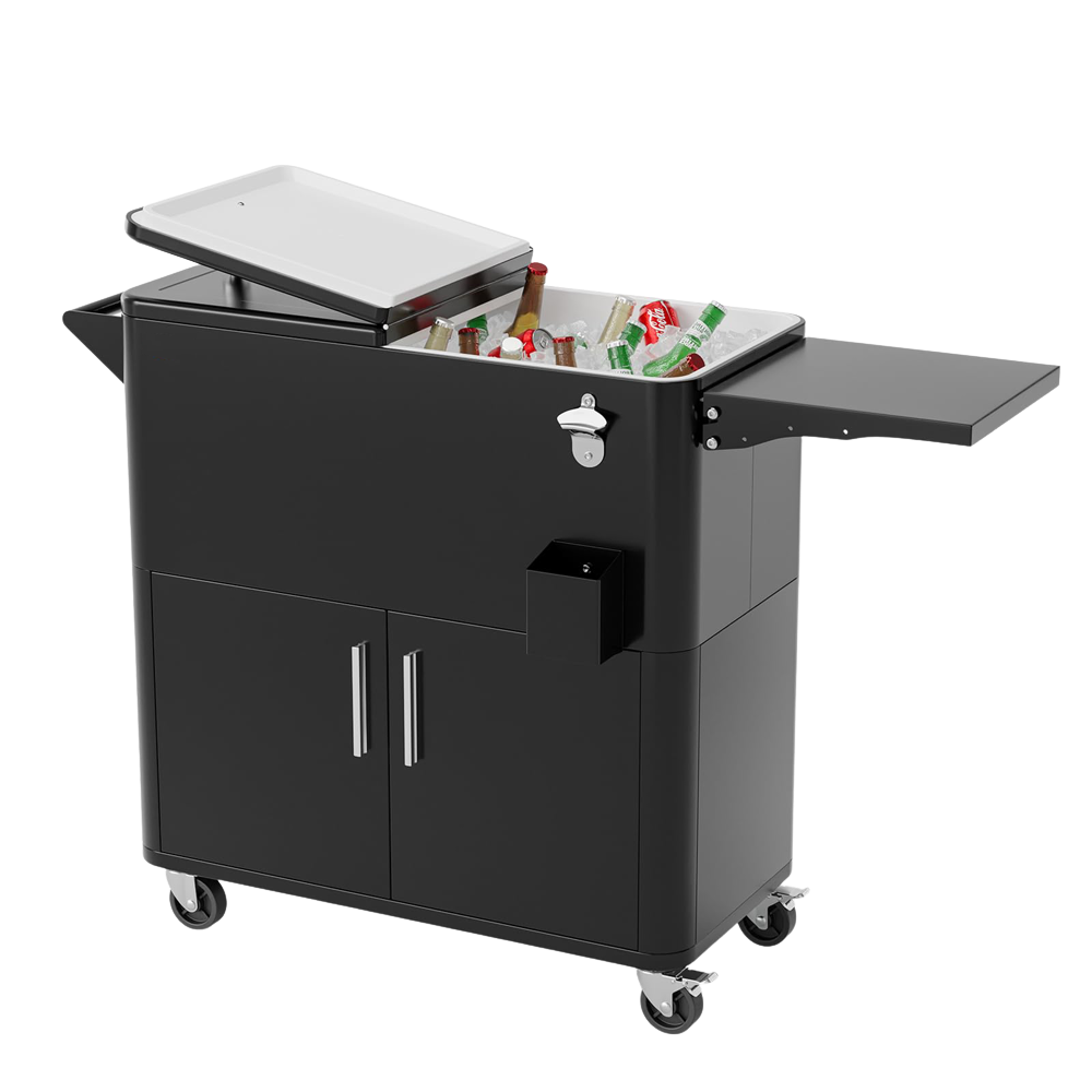 80 QT Patio Cooler with Storage