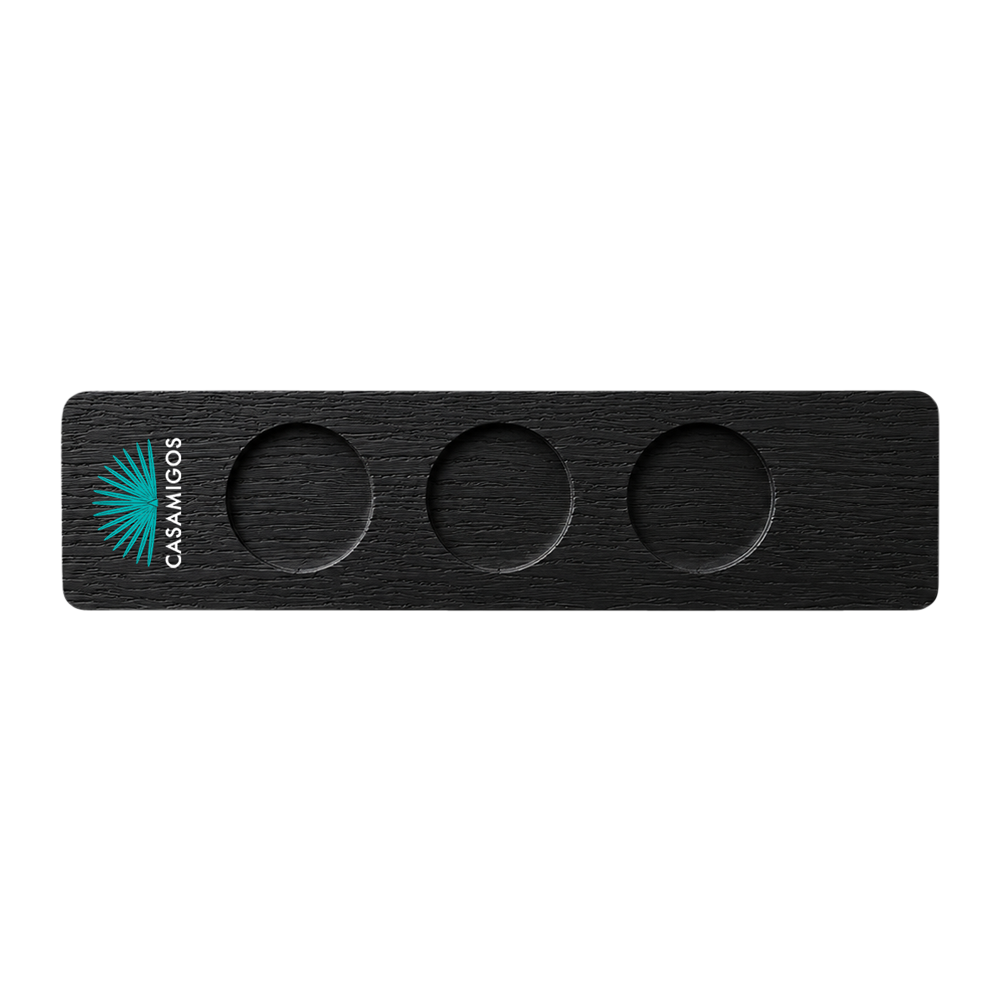 WNG-2131 Black 3-Ring Tasting Flight Tray