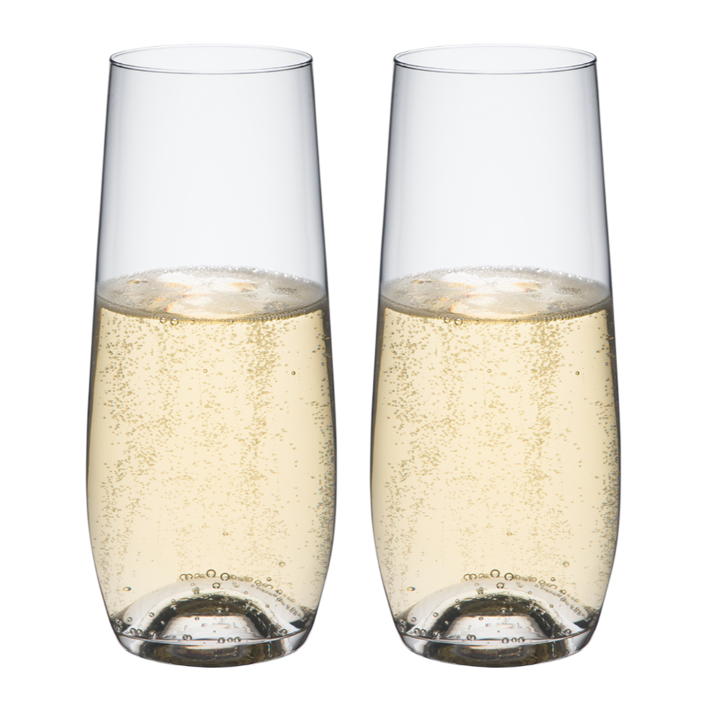 9oz. Drink Master Stemless Champagne Flutes in Carton Gift Box, Set of 2