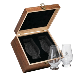 7oz. Whiskey Tasting Glasses in Wooden Box, Set of 2