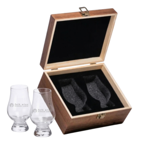 2oz. Glencairn Wee Whiskey Taster Glasses in Wooden Box, Set of 2