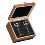 9oz. Cocktail Coupe Glasses in Wooden Box, Set of 2