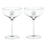 9oz. Cocktail Coupe Glasses in Wooden Box, Set of 2