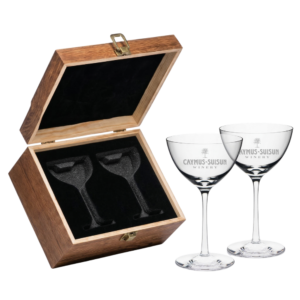 5oz. Universal Nick and Nora Glasses in Wooden Box, Set of 2