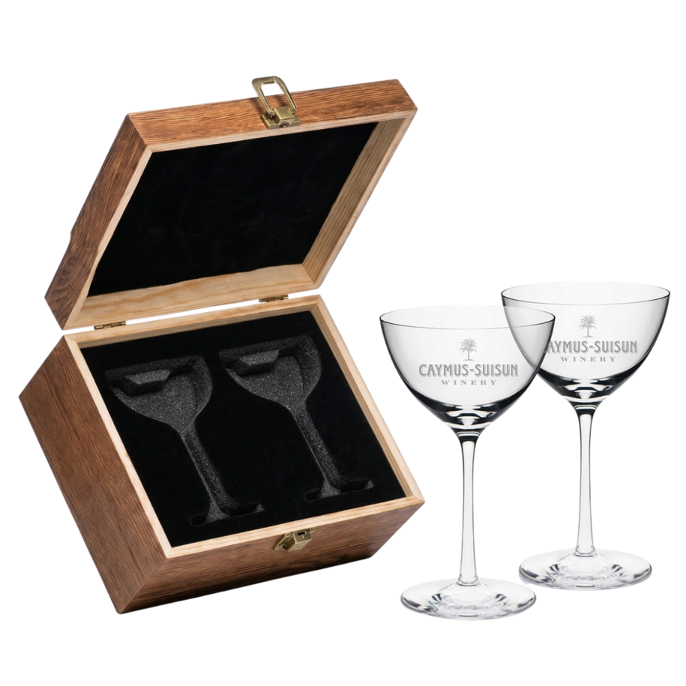 Nick and Nora Glass Set – Wooden Box