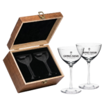 5oz. Universal Nick and Nora Glasses in Wooden Box, Set of 2