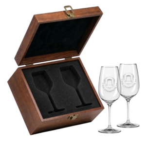 20oz. Prestige Red Wine Glasses in Wooden Box, Set of 2