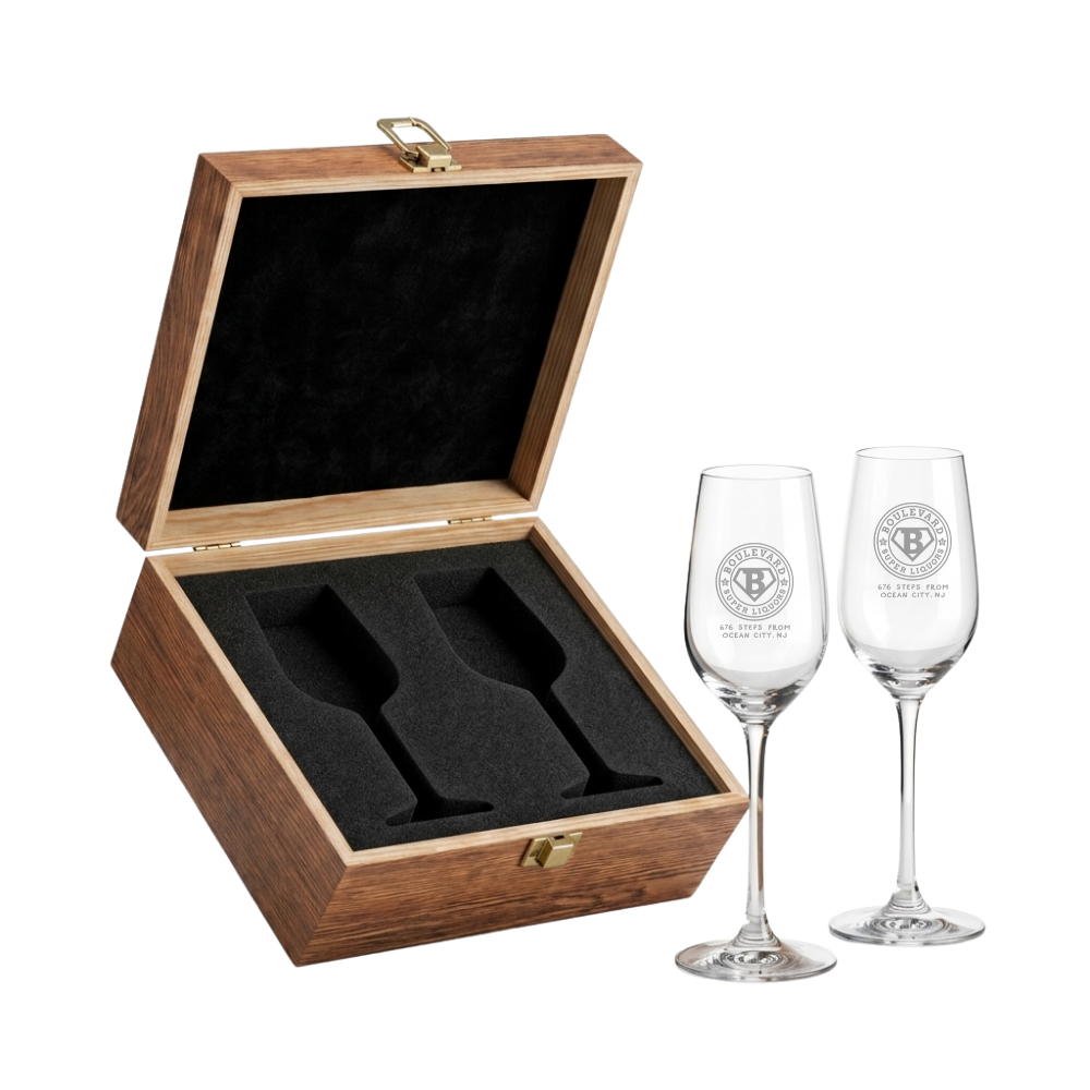 WNG-4343-Tequila Tasting Glass Set - Wooden Box-1 Tequila Tasting Glass Set - Wooden Box