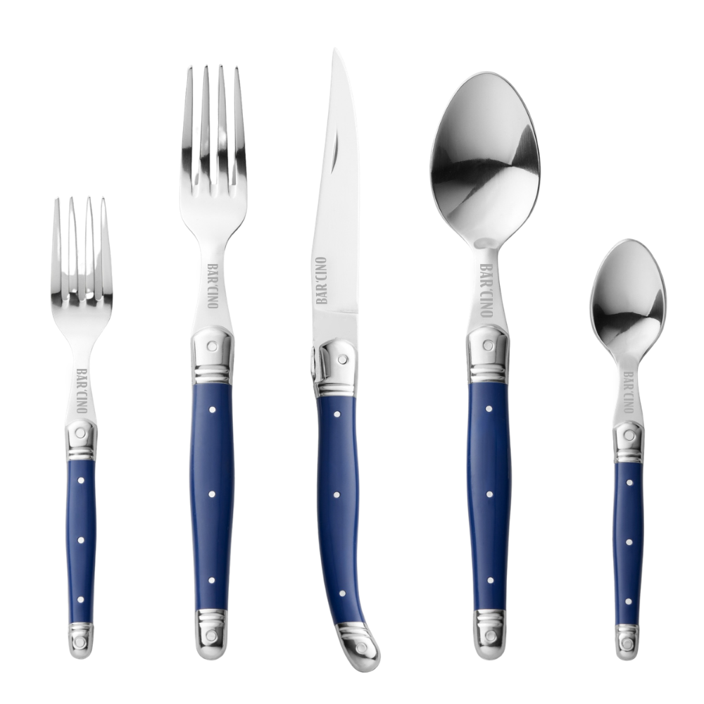 WNG-4349-Laguiole-Flatware-Sets-5pcs-1-Blue 5-Piece Laguiole Flatware Sets