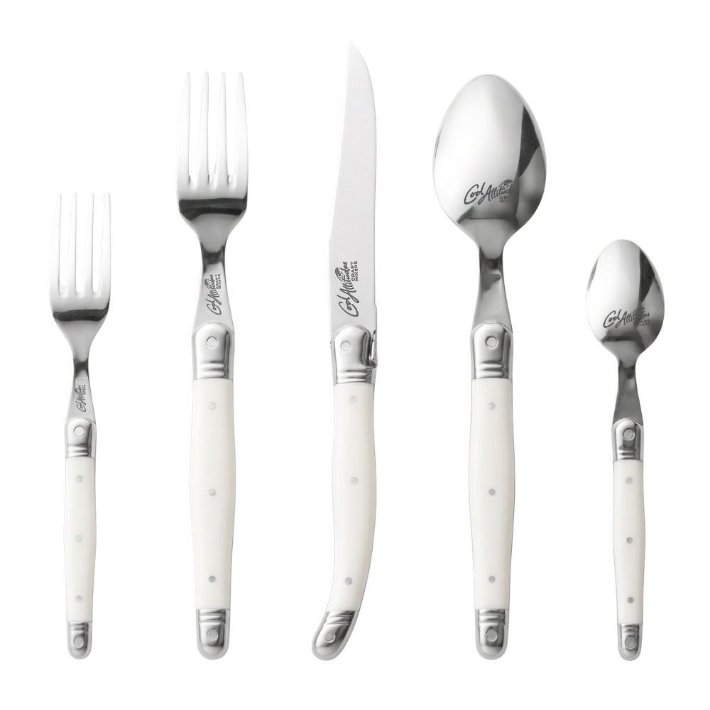 WNG-4350-Laguiole-Mid-Gauge-Flatware-Set-20pcs-1-White 20-Piece Laguiole Mid-Gauge Flatware Set