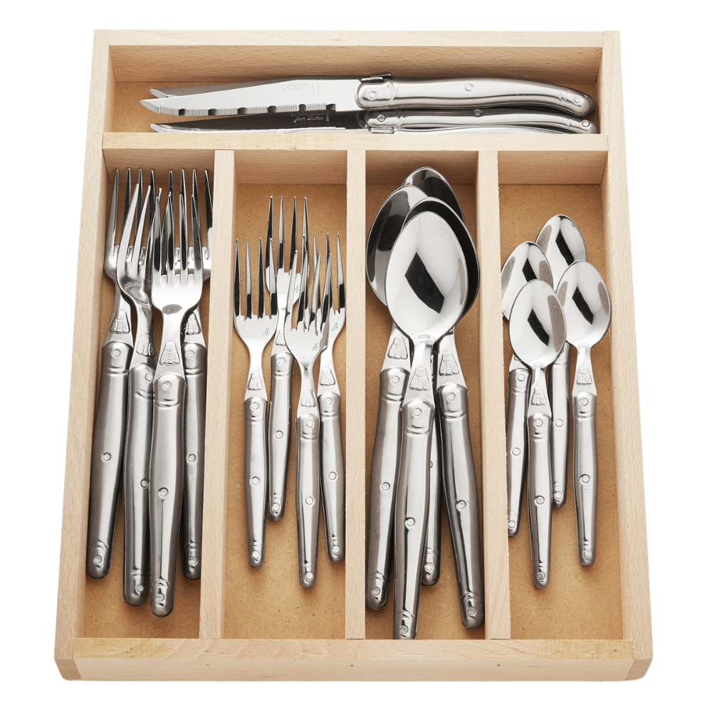 WNG-4350-Laguiole-Mid-Gauge-Flatware-Set-20pcs-4-StainlessSteel 20-Piece Laguiole Mid-Gauge Flatware Set