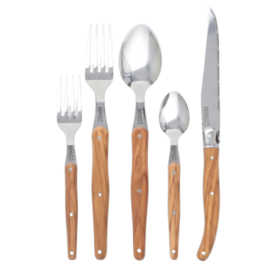 20-Piece Laguiole Olivewood Flatware Set