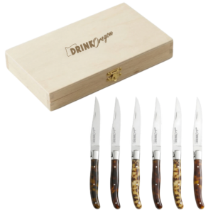 6-Piece Laguiole Tortoise Acrylic Steak Knives