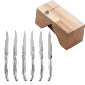 6-Piece Laguiole Steak Knives Block