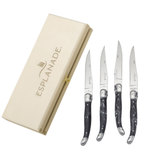 4-Piece Laguiole Serrated Edge Steak Knives