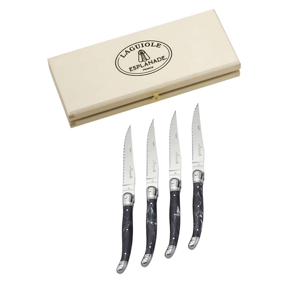 WNG-4361-Laguiole-Serrated-Edge-Steak-Knives-4pcs-4 4-Piece Laguiole Serrated Edge Steak Knives