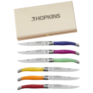 6-Piece Laguiole Rainbow Steak Knives