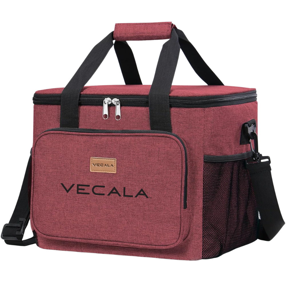 WNG-4384-Picnic-Bag-24L-1-Burgundy-with-patch 24L Insulated Picnic Cooler Bag
