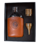 8oz. Glass Hip Flask Set