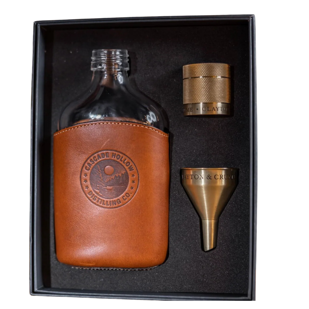 WNG-4386-Hip-Flask-Set-8oz-1 8oz. Glass Hip Flask Set