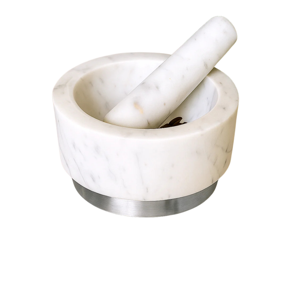 WNG-4388-Marble-Mortar-and-Pestle-Set-4-Marble:Silver Marble Mortar and Pestle Set