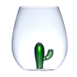 17oz. Custom Molded 3D Stemless Wine Glass