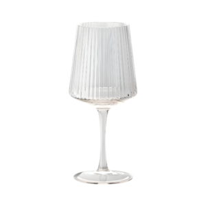15oz. Acrylic Ribbed Stemmed Wine Glass