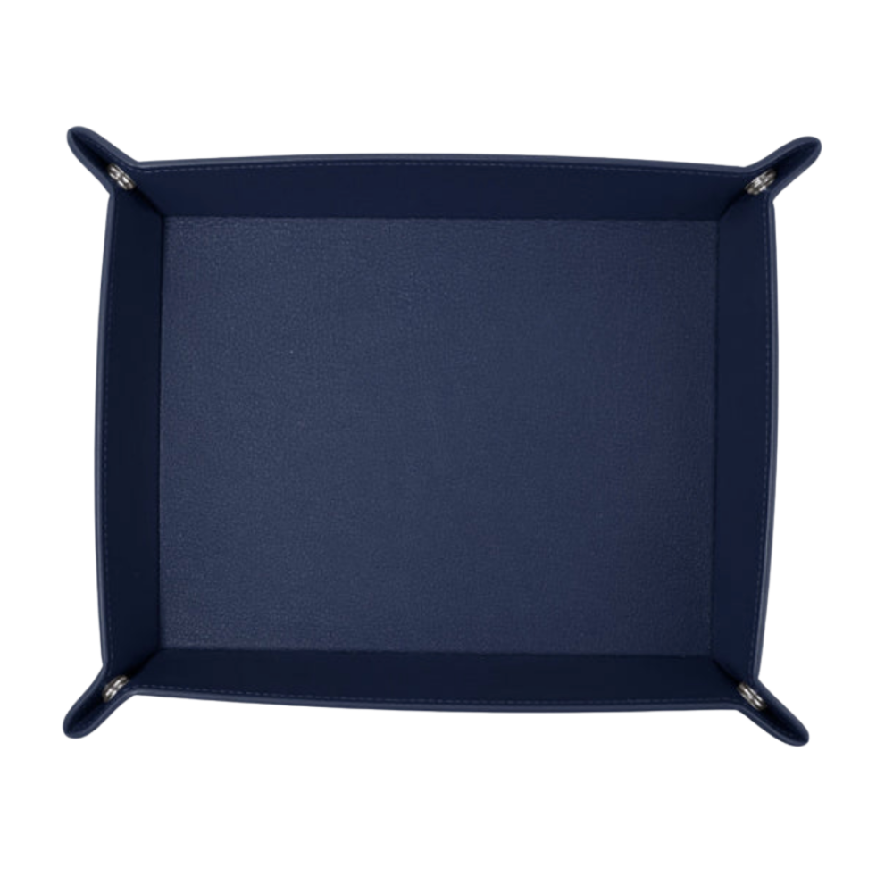 WNG-4415-Rectangle-Valet-Tray-8-NavyBlue Leather Rectangle Valet Tray