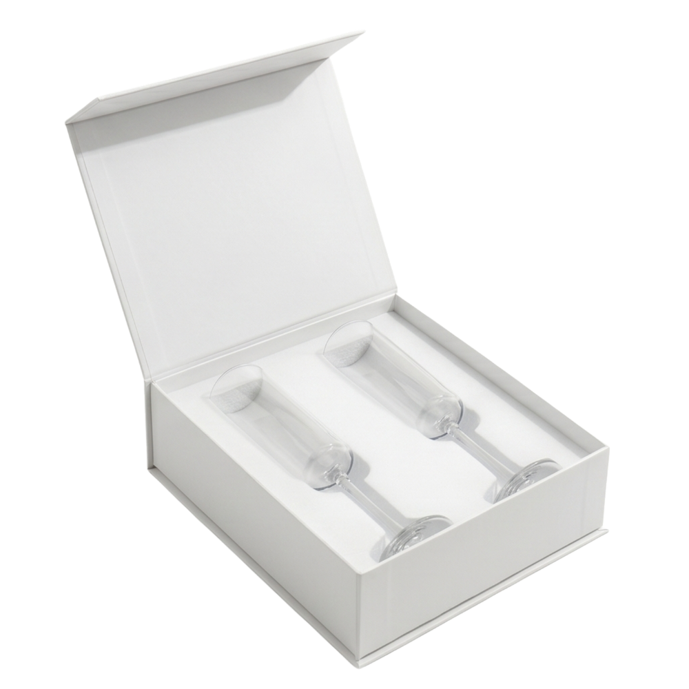 WNG-4465-Medium-Champagne-Flute-Set-Carton-Box-2-White 6oz. Medium Champagne Flutes in Carton Gift Box, Set of 2