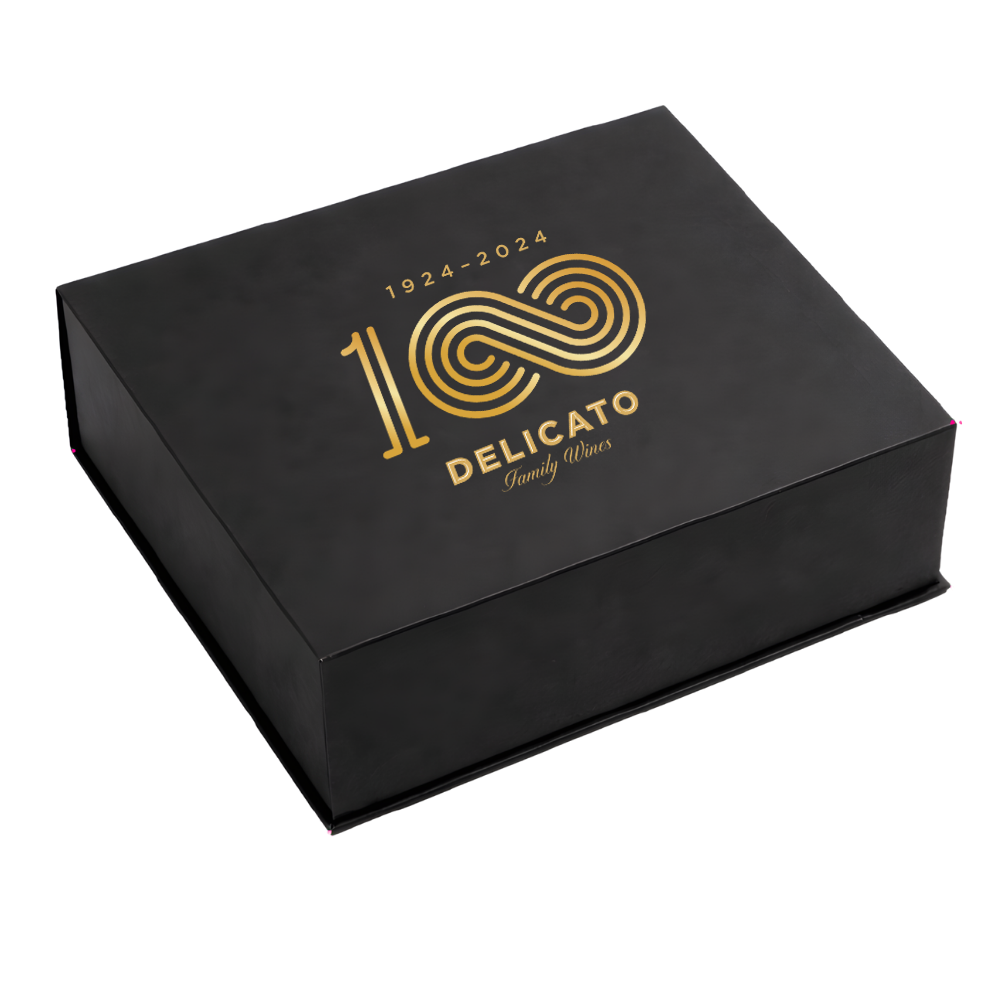 WNG-4465-Medium-Champagne-Flute-Set-Carton-Box-6-Black 6oz. Medium Champagne Flutes in Carton Gift Box, Set of 2