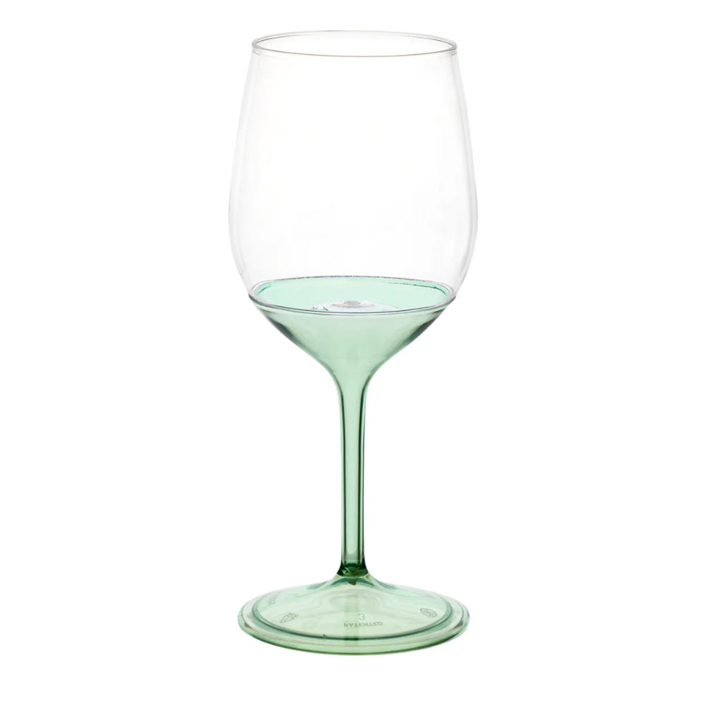14oz. Shatterproof Colored Stem Wine Glass