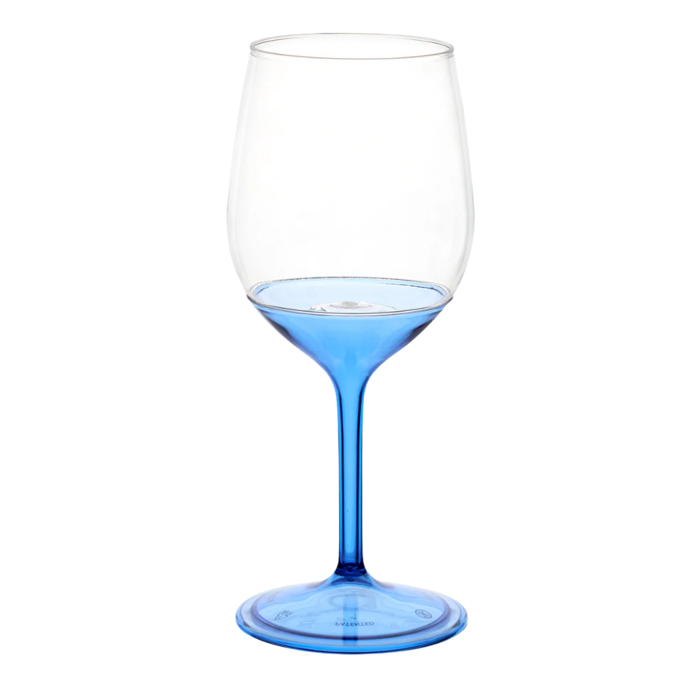 14oz. Shatterproof Colored Stem Wine Glass