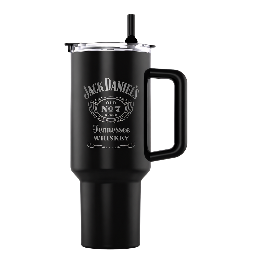 40oz. Full-ColorInsulated Tumbler with Handle and Straw