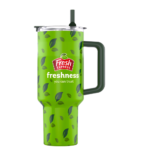 40oz. Full-ColorInsulated Tumbler with Handle and Straw