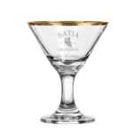 3oz. Gold-Rimmed Mini Martini Glass