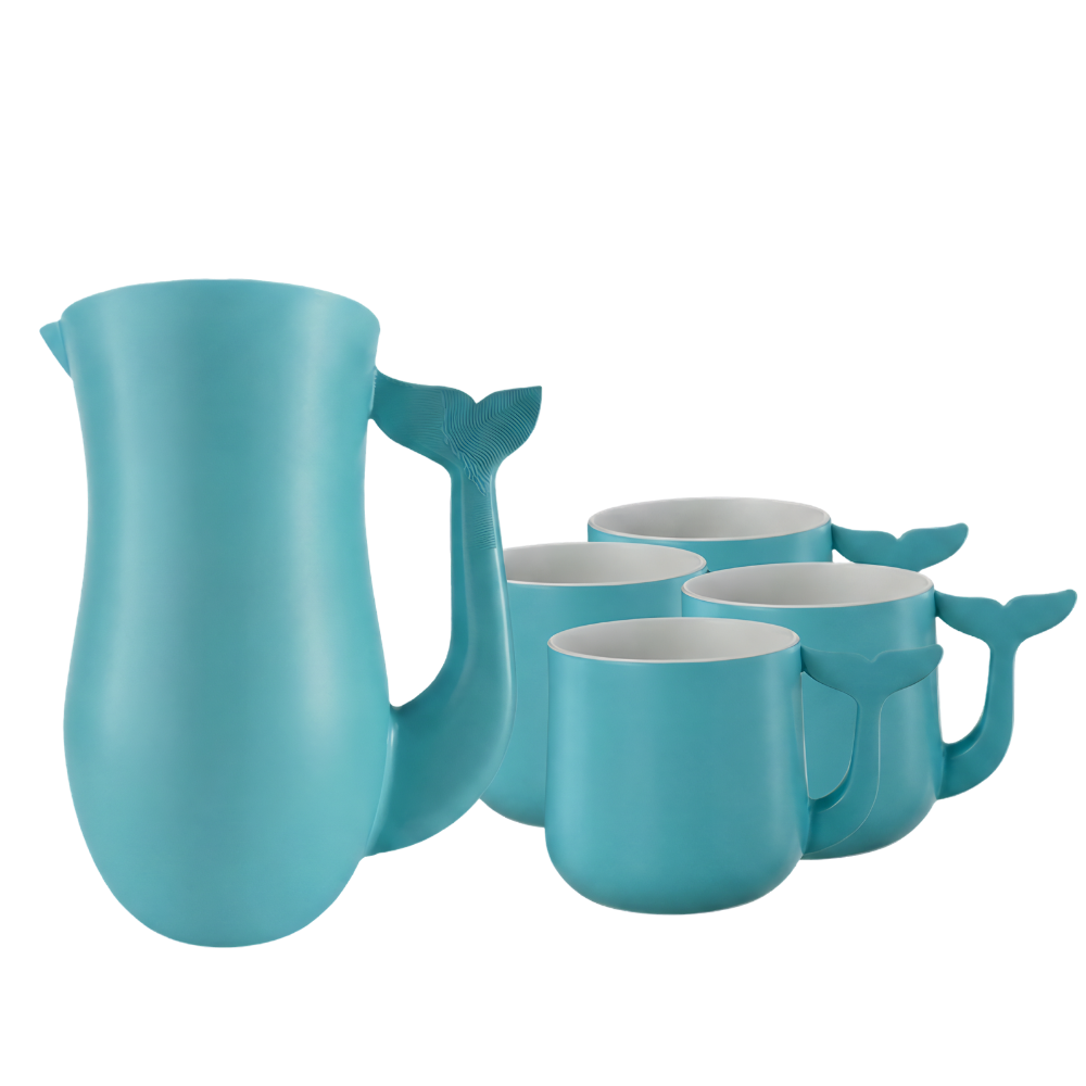 OEM Acrylic Custom Shape Pitcher and Mug Set