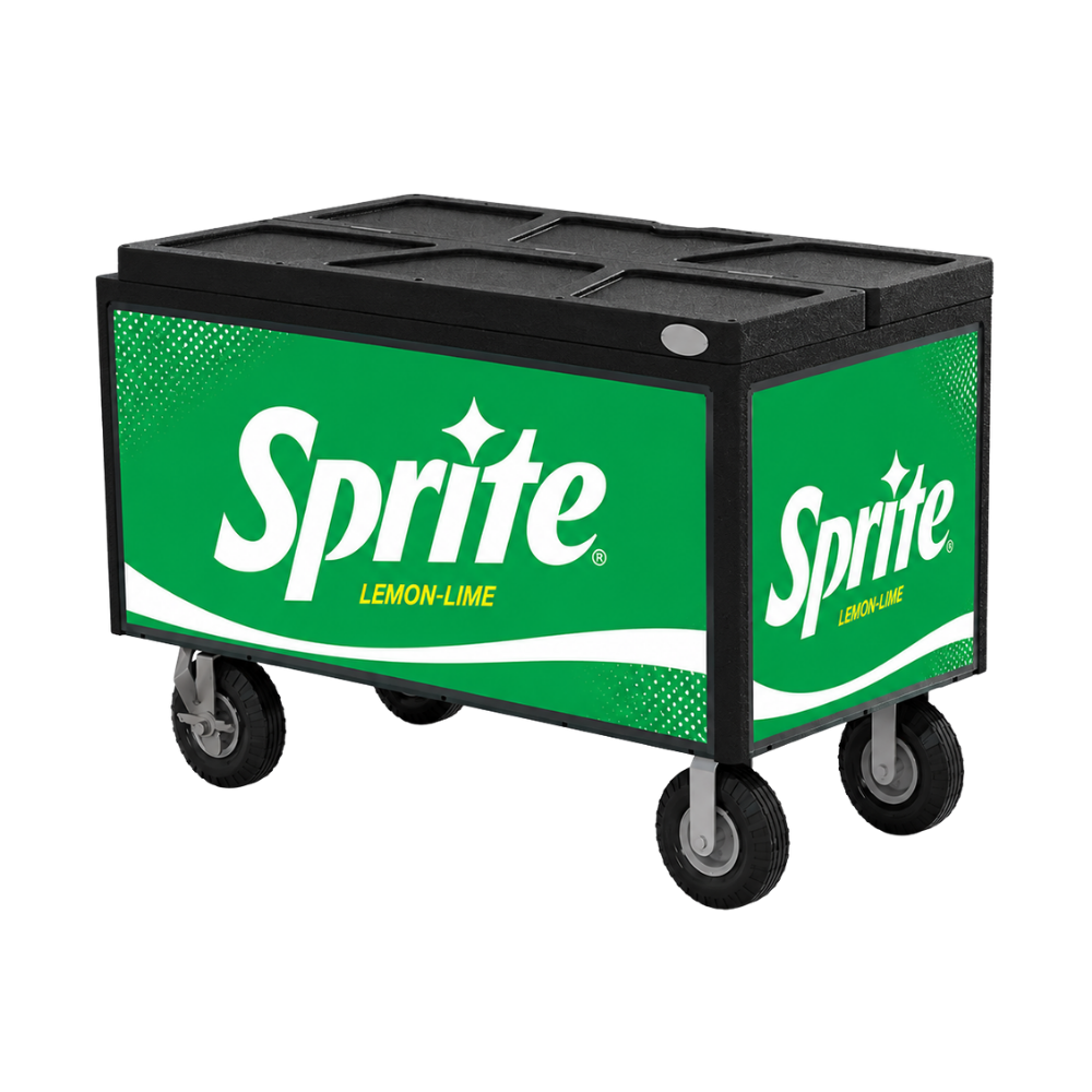Super Arctic Tough Rotomolded Event Cooler Cart
