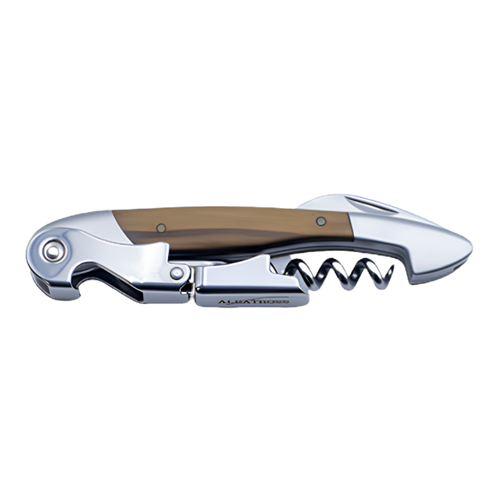 Wood-Grip Double-Hinge Custom Wine Key