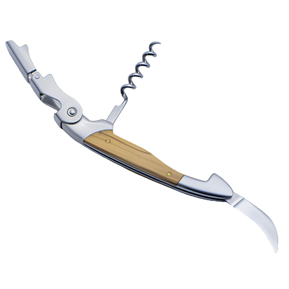 Wood-Grip Double-Hinge Custom Wine Key